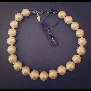 Ann Taylor Large Faux Pearl Necklace
